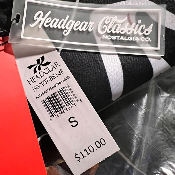 NWT Headgear Classics Nostalgia Co. Scream Black Basketball Jersey - Picture 5 of 9